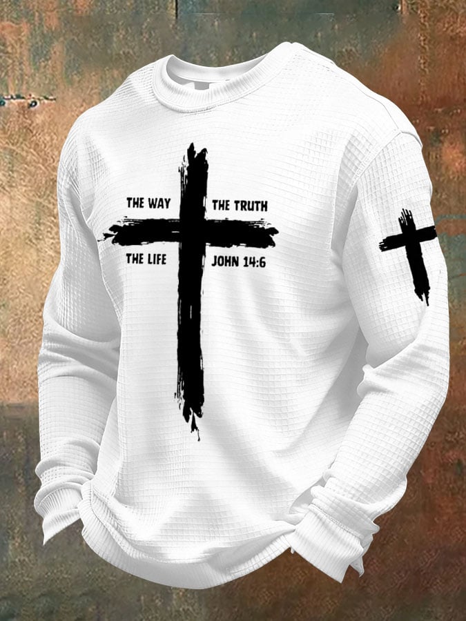 Men's Jesus The Way The Truth The Life Waffle T-Shirt