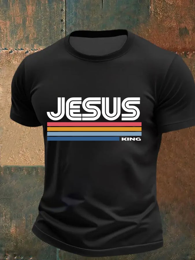Men'S Casual Faith Print T-Shirt