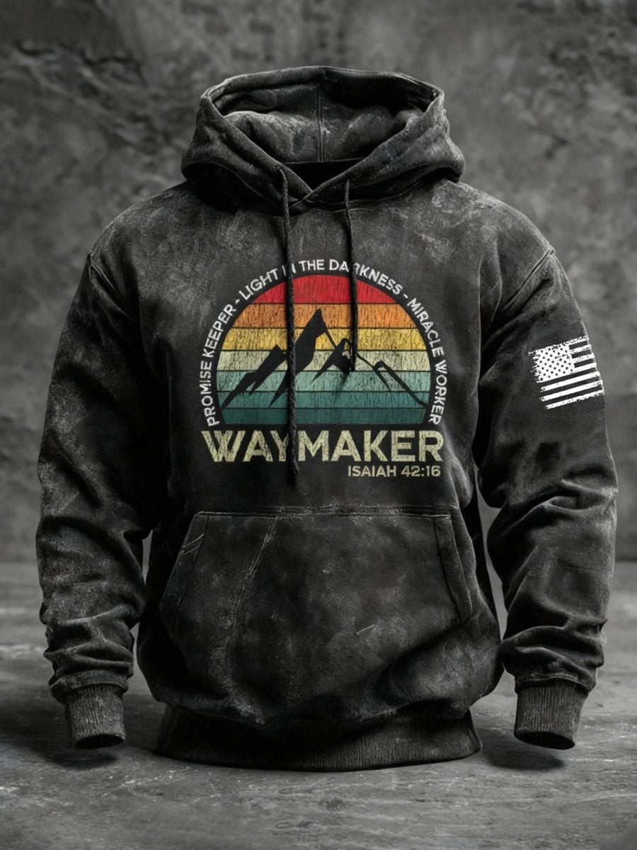 Men's Way Maker – Isaiah 42:16 Faith Print Hoodie