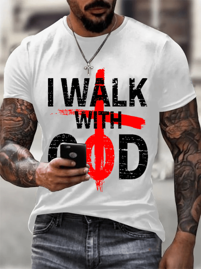 🔥Buy 3 Get 15% Off🔥Men's My Walk with God T-shirt