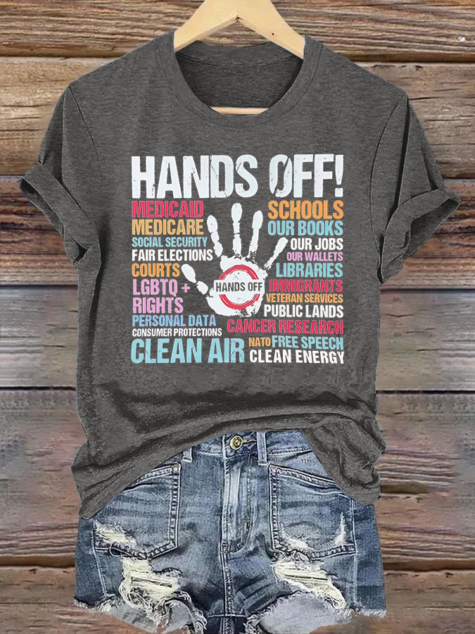 🔥Buy 3 Get 15% Off🔥Women's HANDS OFF! Print T-Shirt