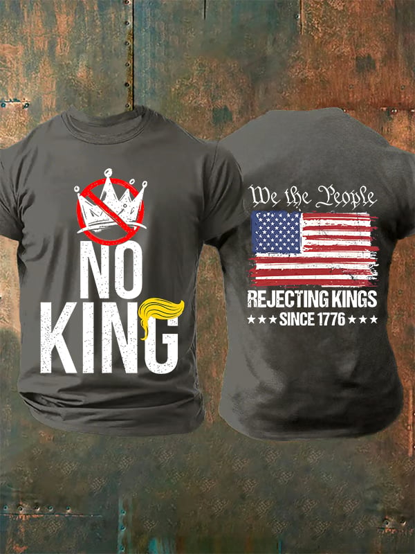 🔥Buy 3 Get 15% Off🔥Men's No Kings Print T-Shirt