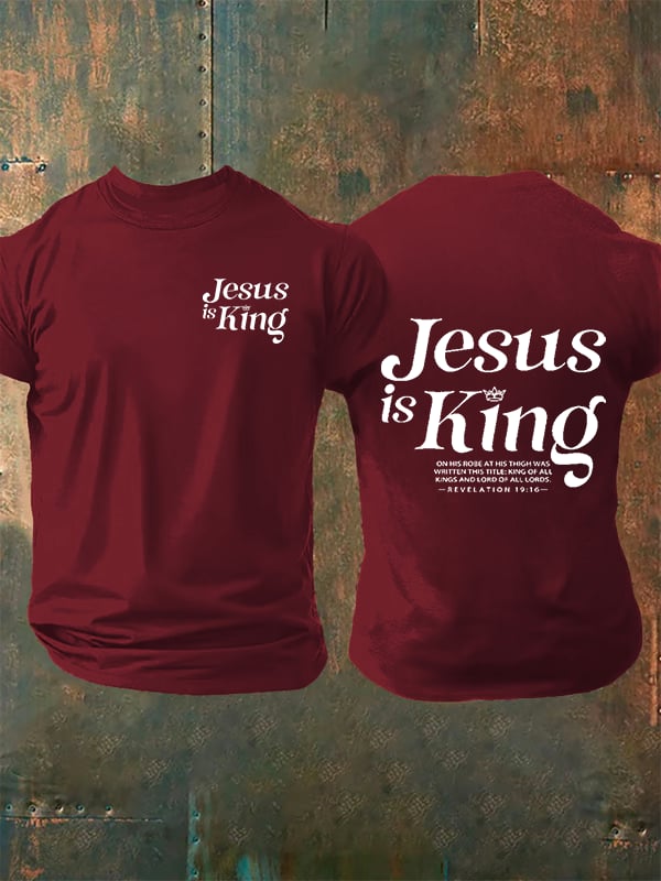 Men's Jesus Is King Christian T-Shirt