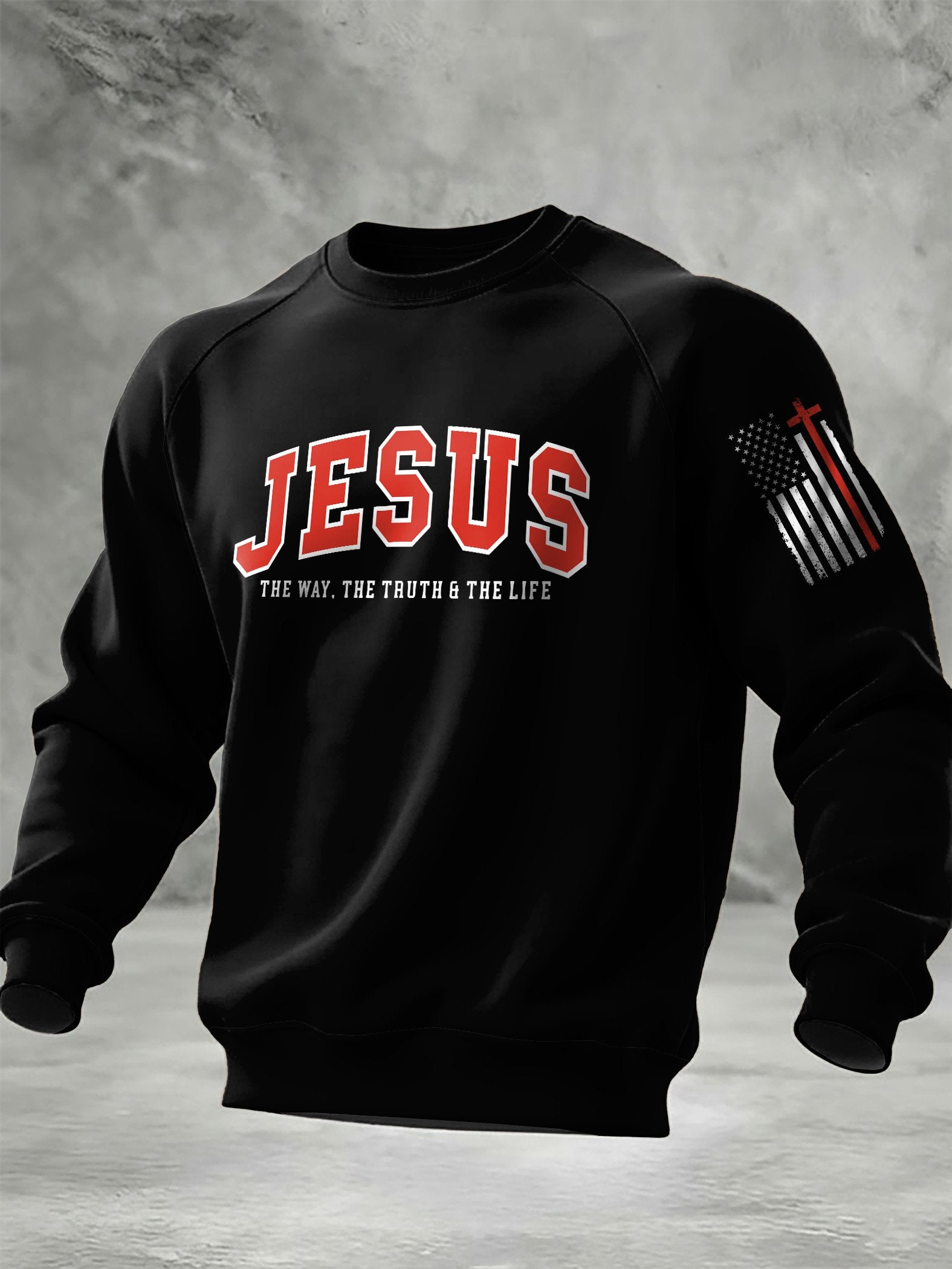 Men's Casual Christian Faith Printed Sweatshirt