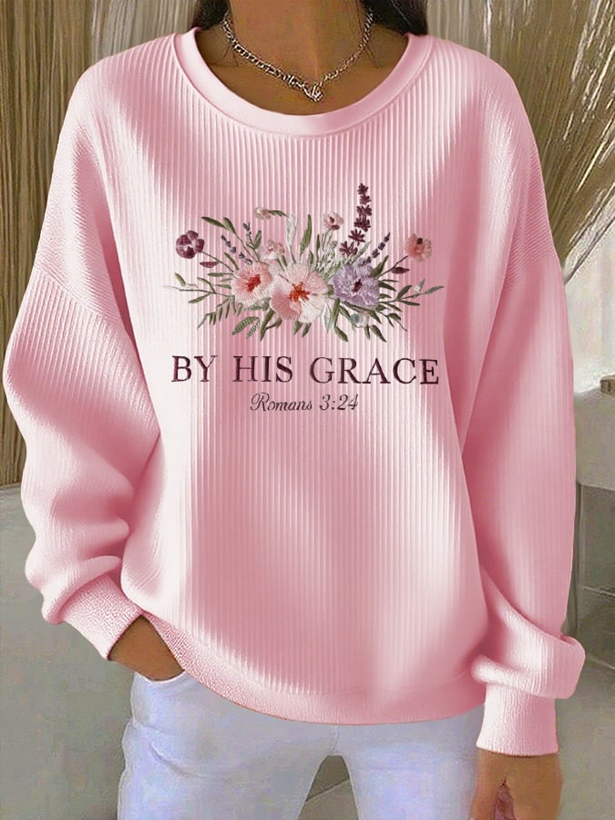 Women's By His Grace Print Sweatshirt