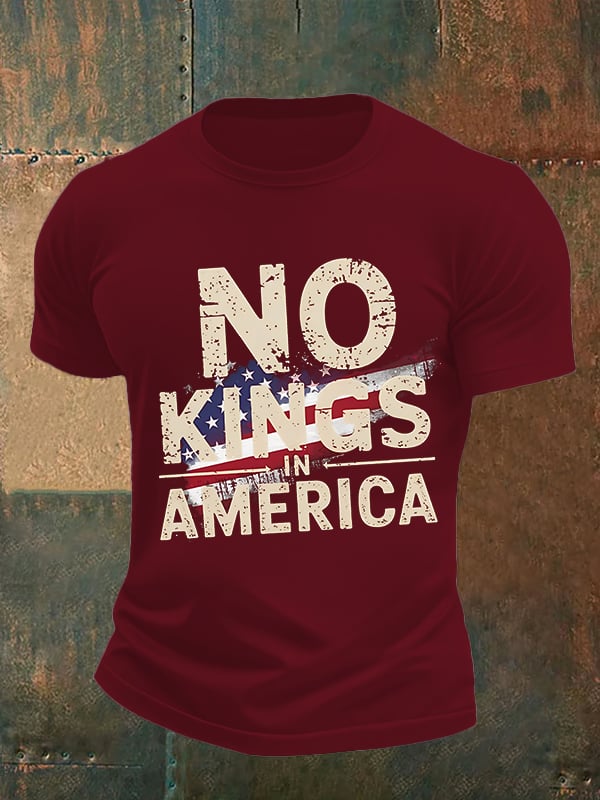 🔥Buy 3 Get 15% Off🔥Men's no kings in America print T-Shirt