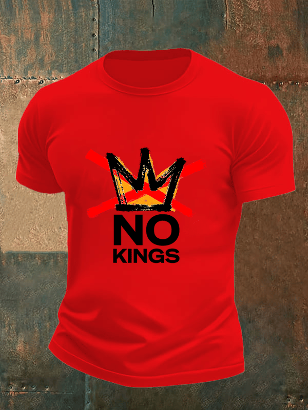 🔥Buy 3 Get 15% Off🔥Men's no kings in America print T-Shirt