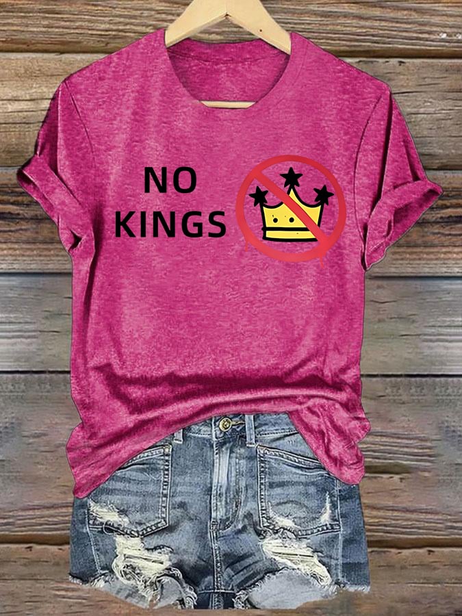 🔥Buy 3 Get 15% Off🔥Women's NO KINGS Print T-Shirt