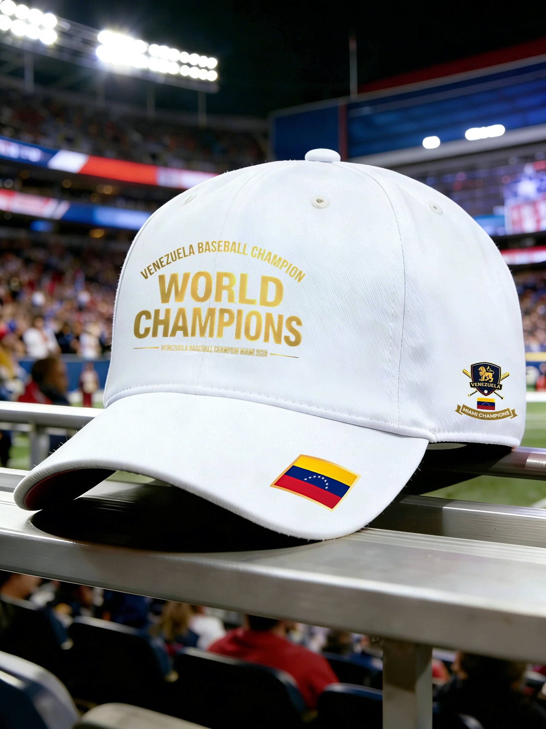 Retro Venezuela Baseball Champion Print Baseball Cap