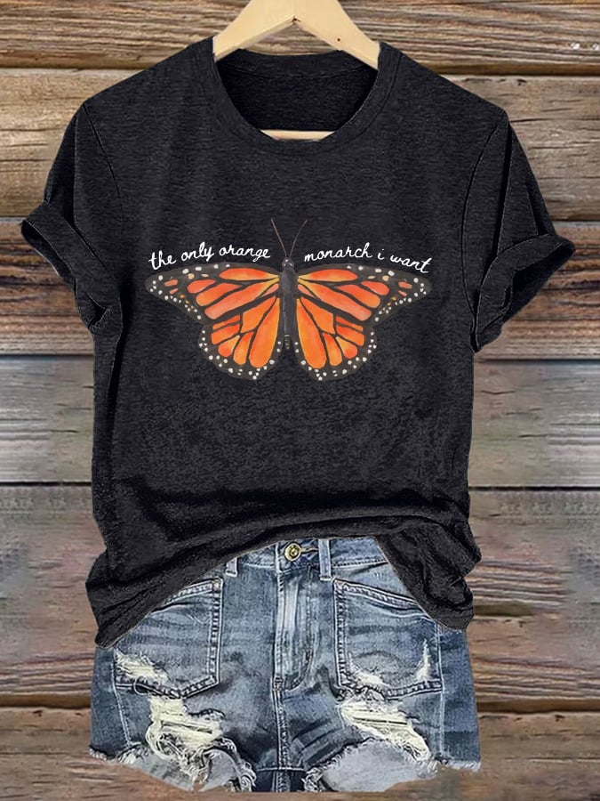 🔥Buy 3 Get 15% Off🔥Retro We Only Need One Monarch And It's A Butterfly Print T-Shirt