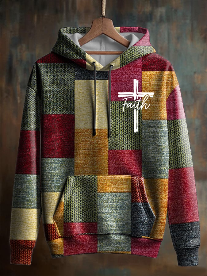 🔥Buy 3 Get 15% Off🔥Men's Faith Print Casual Hoodie