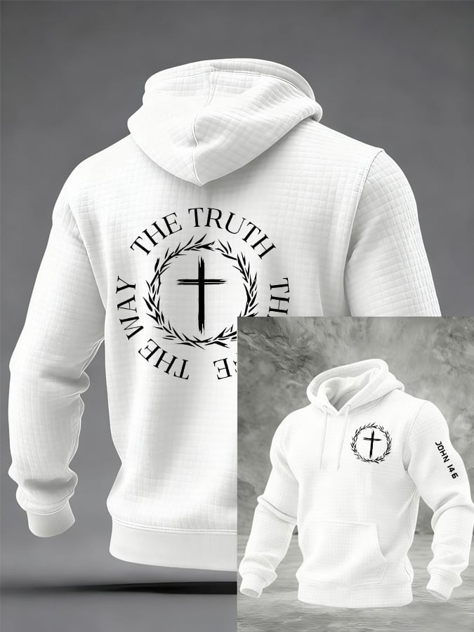 Men's Casual Faith Print Hoodie
