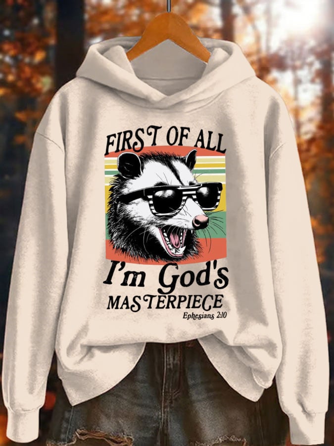 Women's Faith Letters Print Hoodie