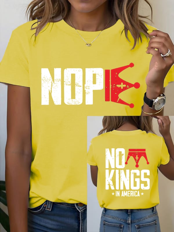 🔥Buy 3 Get 15% Off🔥Women's No Kings In America T-Shirt