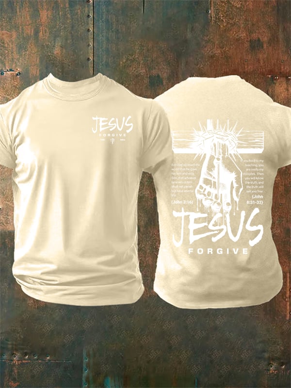 Men's Jesus Loves You Chirtsian printing T-Shirt