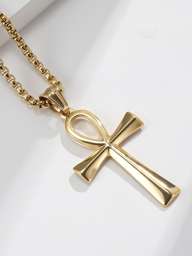 Women's Faith Cross Pendant Lucky Heart Necklace