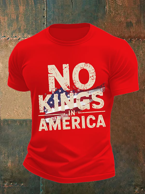 🔥Buy 3 Get 15% Off🔥Men's no kings in America print T-Shirt