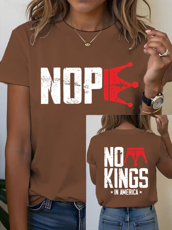 🔥Buy 3 Get 15% Off🔥Women's No Kings In America T-Shirt