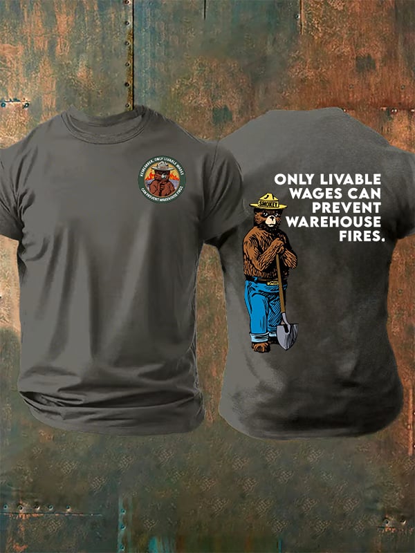 Men's Retro Resist Save The Forest Service Print T-Shirt