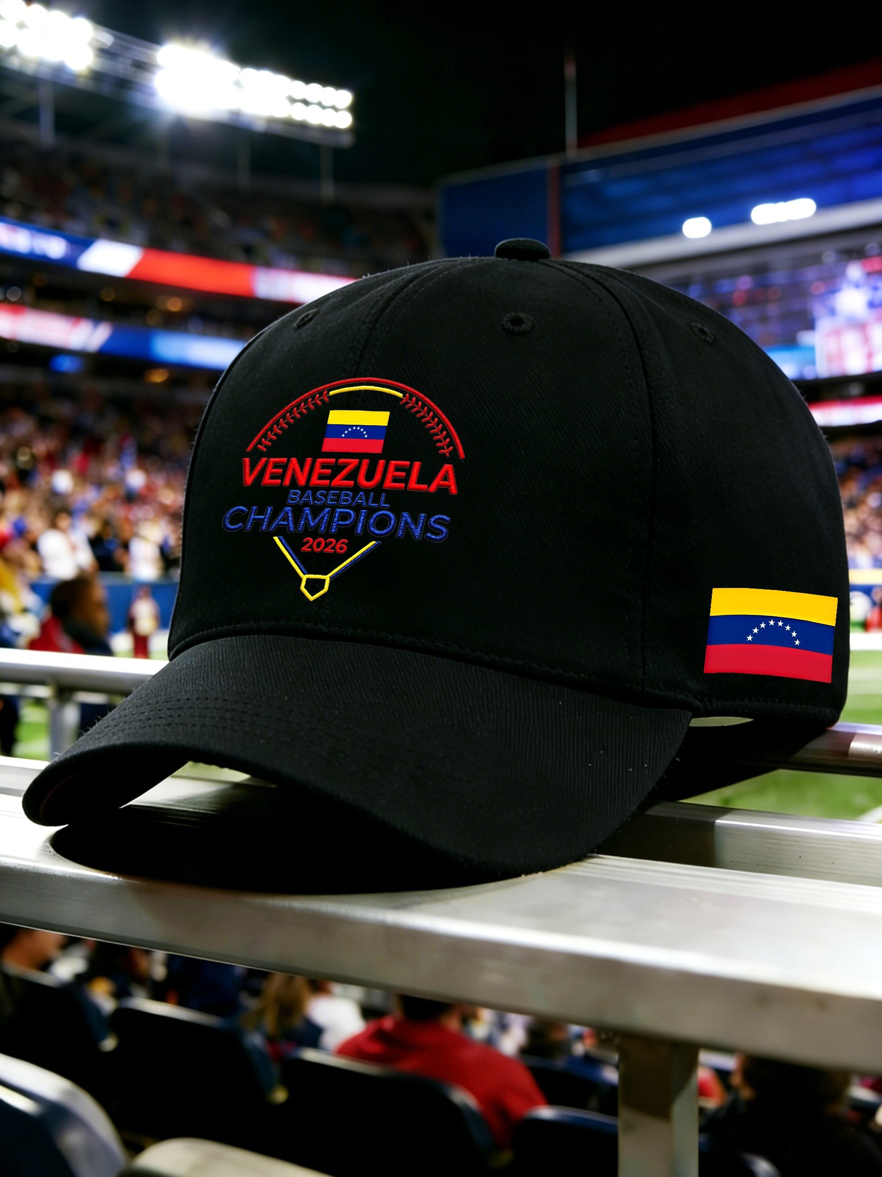 Retro Venezuela Baseball Champion Print Baseball Cap