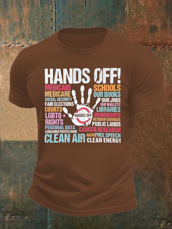 🔥Buy 3 Get 15% Off🔥Men's HANDS OFF! Print T-Shirt