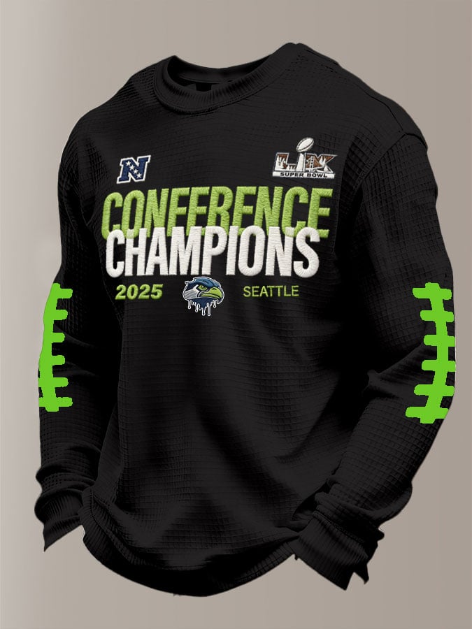 Men's Football Printed Waffle Top