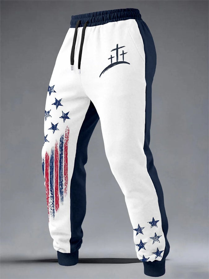 Men's Retro Print Casual Pants