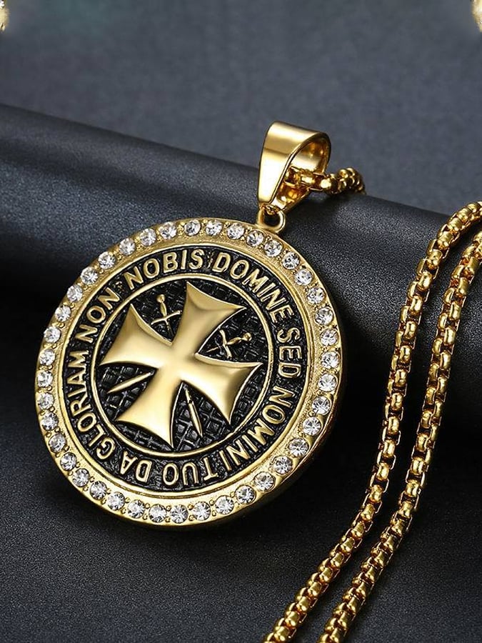 Vintage Crusader Templar Diamond Necklace