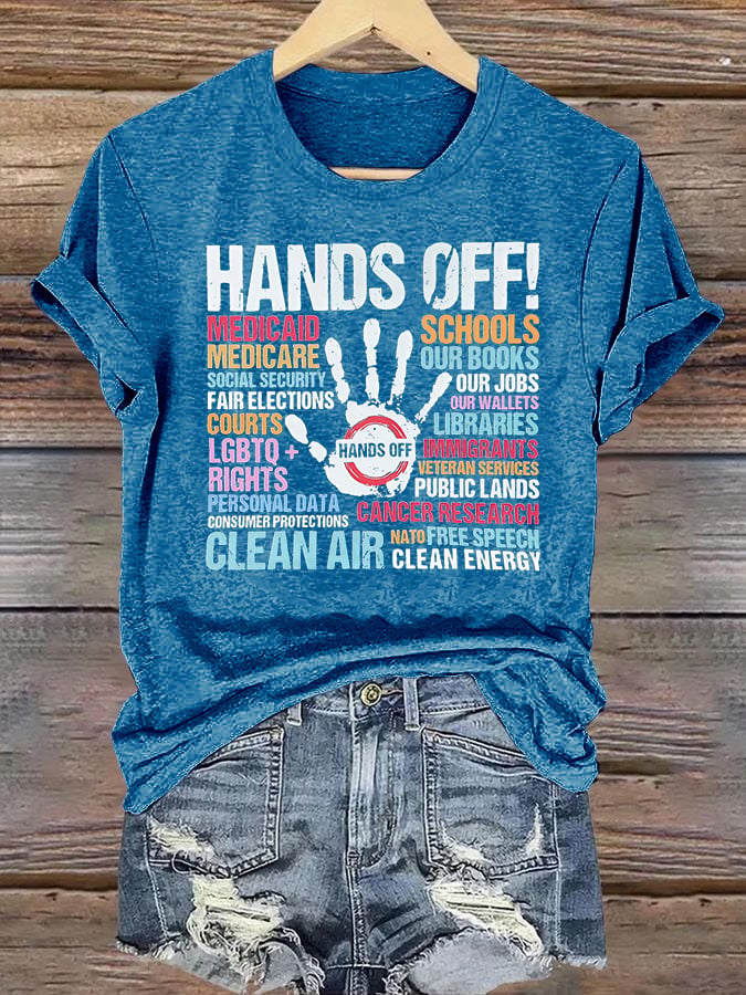 🔥Buy 3 Get 15% Off🔥Women's HANDS OFF! Print T-Shirt