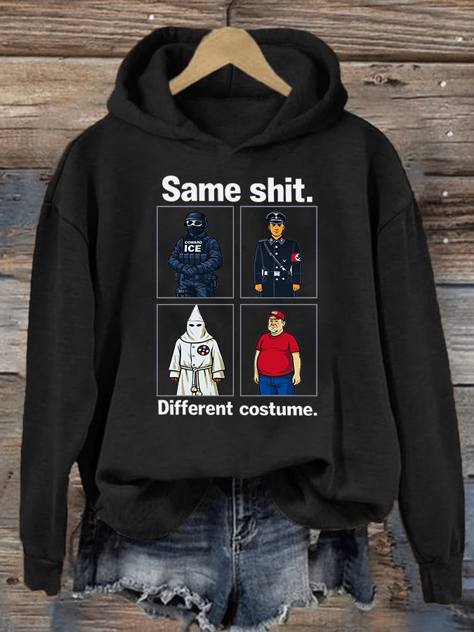 🔥Buy 3 Get 15% Off🔥Women's Same shit Different costume Print Hoodie