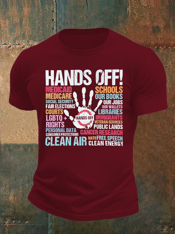 🔥Buy 3 Get 15% Off🔥Men's HANDS OFF! Print T-Shirt