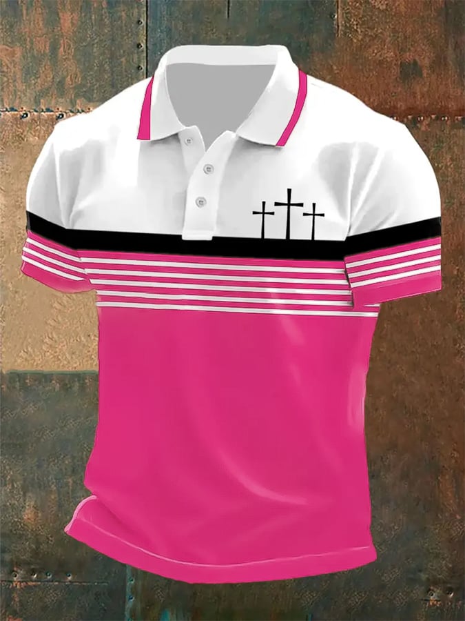 🔥Buy 3 Get 15% Off🔥Men's Retro Faith Casual Printed Polo Shirt