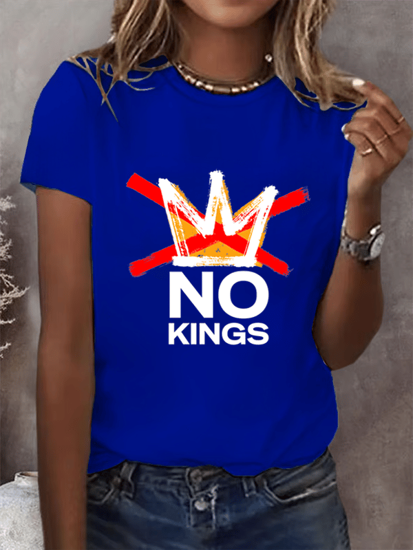 🔥Buy 3 Get 15% Off🔥Women's America has No Kings Printed Casual T-Shirt