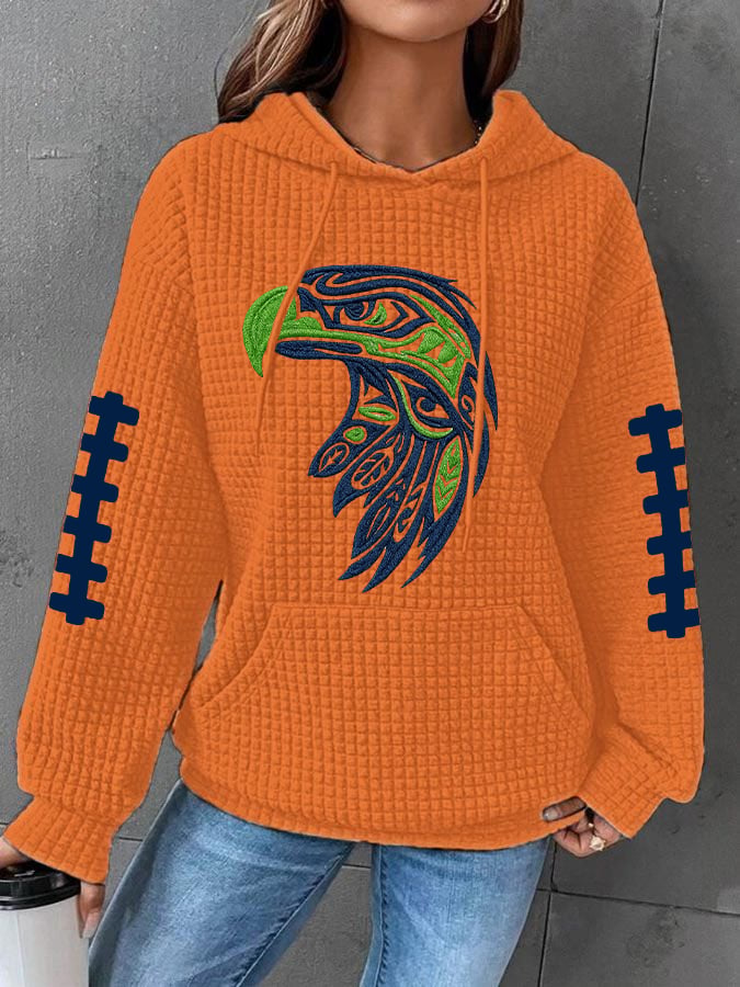 Women's Football Print Hoodie