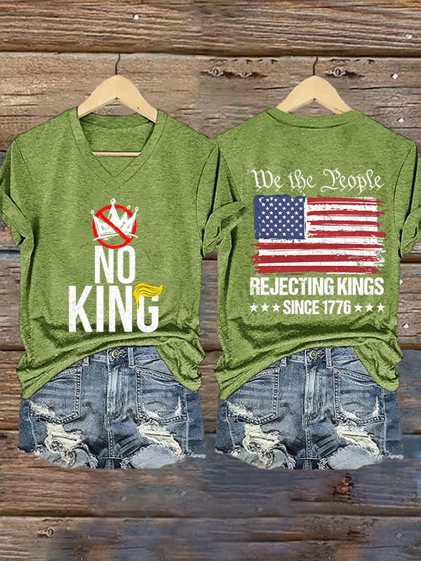 🔥Buy 3 Get 15% Off🔥Women's No Kings Print T-Shirt