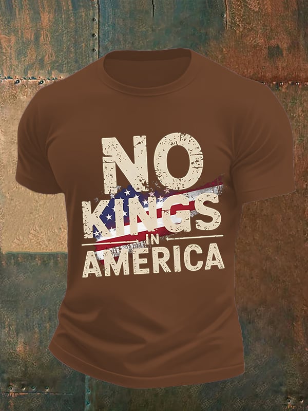 🔥Buy 3 Get 15% Off🔥Men's no kings in America print T-Shirt