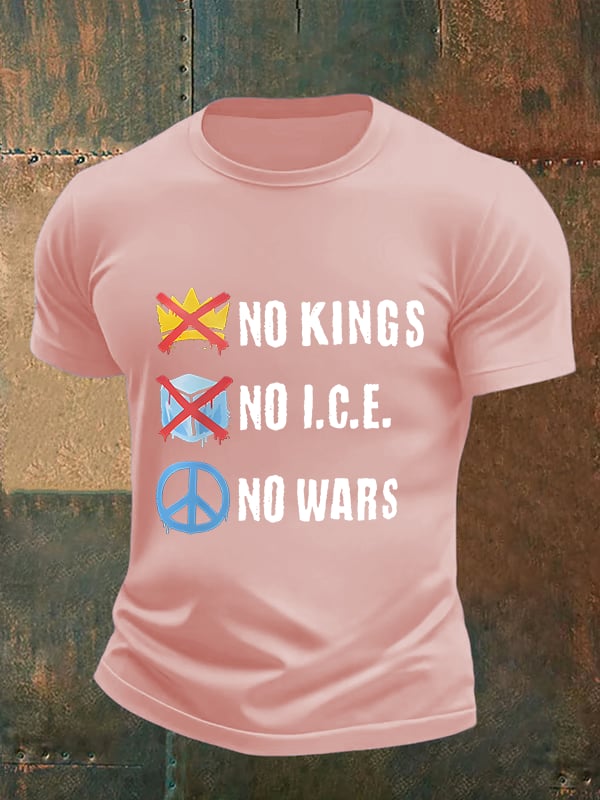 🔥Buy 3 Get 15% Off🔥Men's No Kings Print T-Shirt