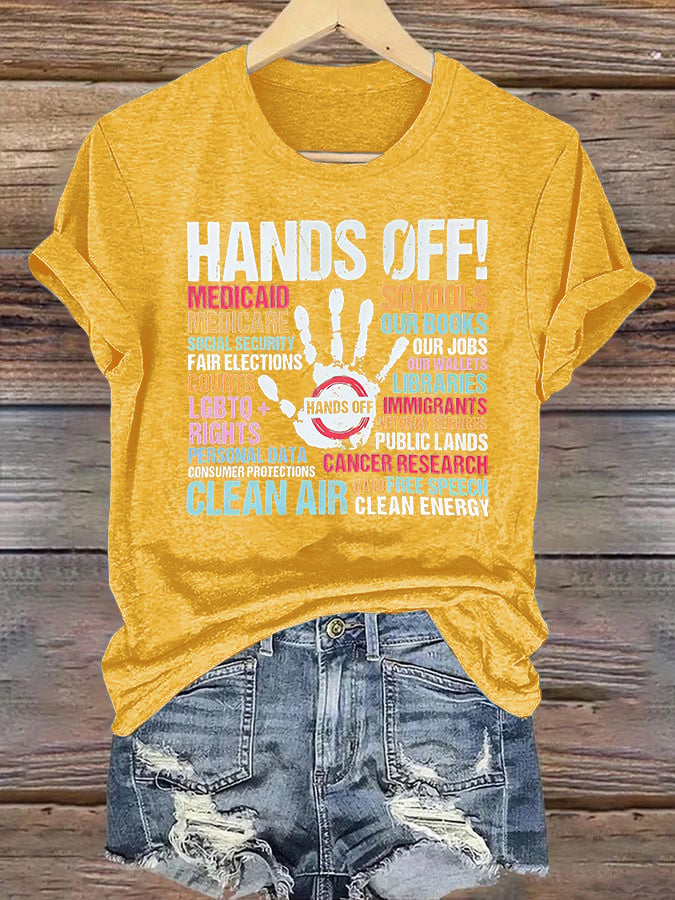 🔥Buy 3 Get 15% Off🔥Women's HANDS OFF! Print T-Shirt