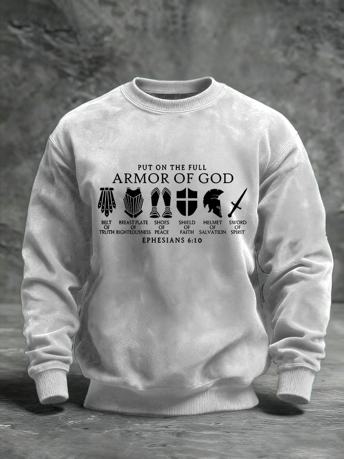 Men'S Casual Faith Print Hoodie