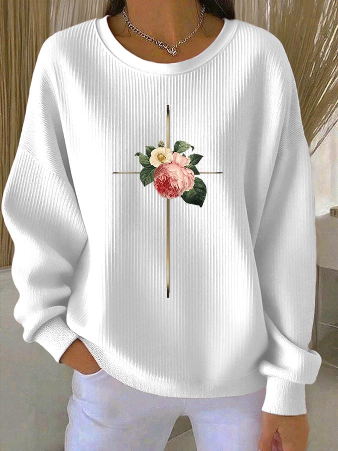 Women's Casual His Way Is Better Print Sweatshirt