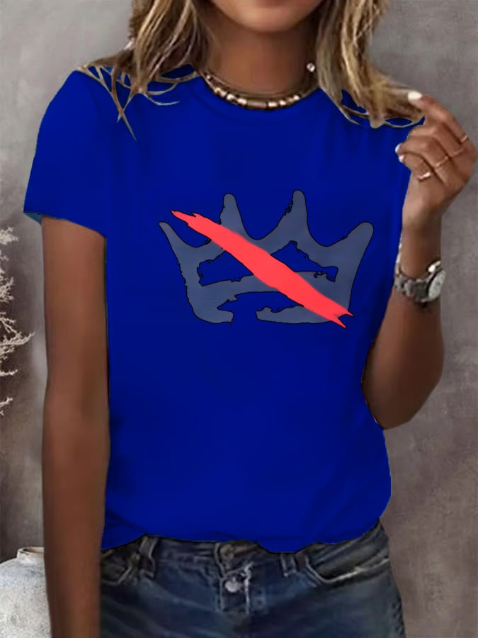 🔥Buy 3 Get 15% Off🔥Women's America has no kings Printed Casual T-Shirt