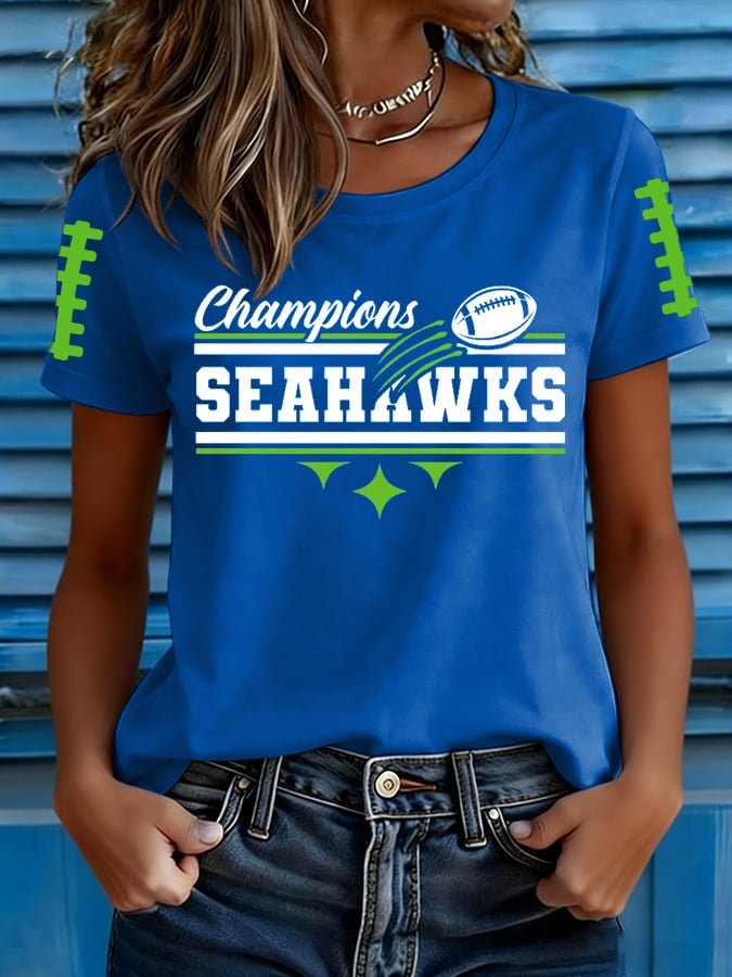 Women's Football Print T-shirt