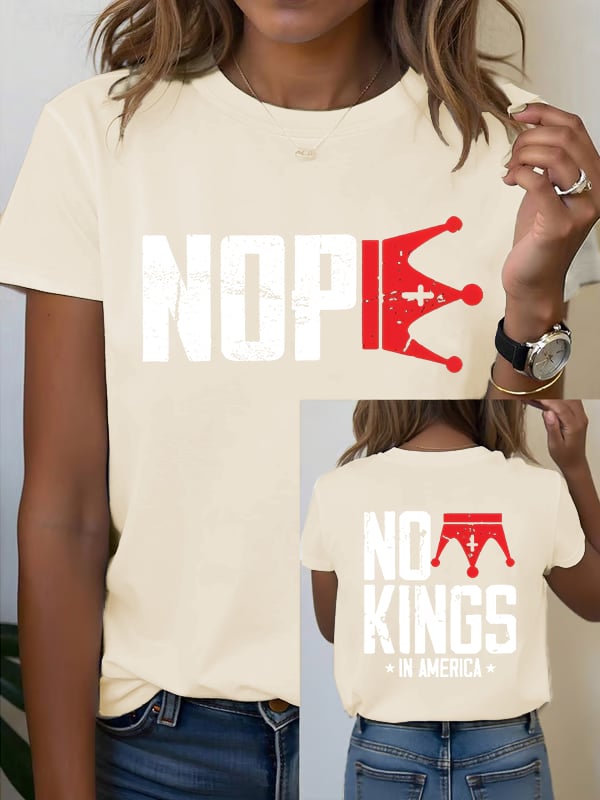 🔥Buy 3 Get 15% Off🔥Women's No Kings In America T-Shirt