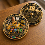 Racing-Themed Printed Brooch