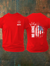 🔥Buy 3 Get 15% Off🔥Men's  NOPE No King American Flag Print T-Shirt