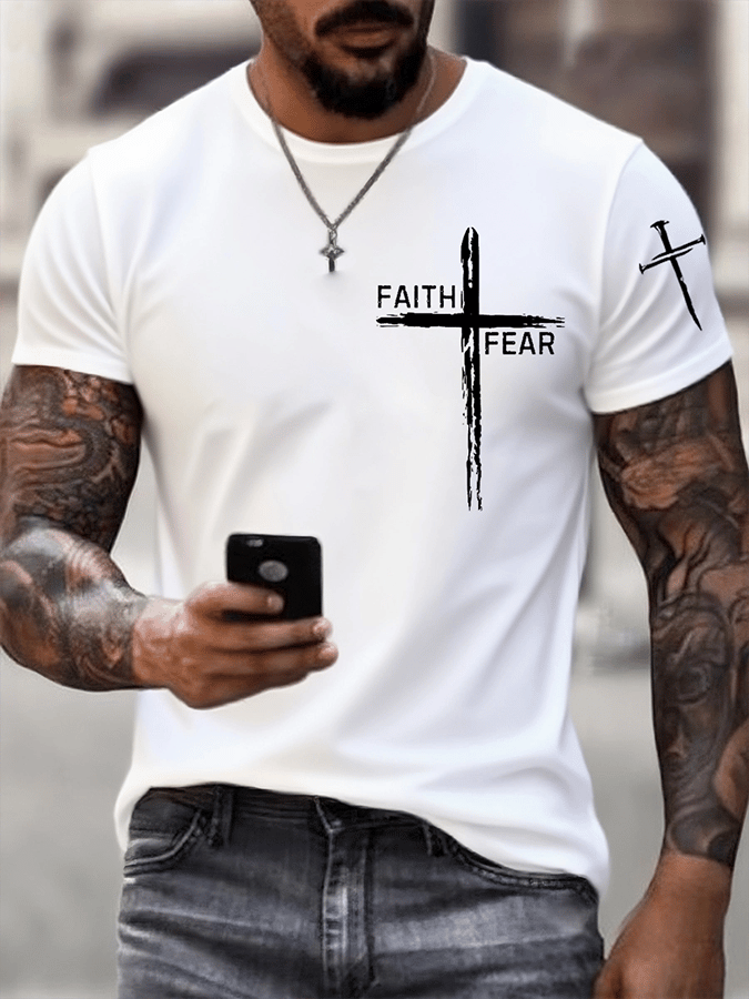 🔥Buy 3 Get 15% Off🔥Men's Faith Printed Casual T-Shirt