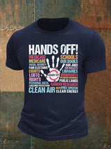 🔥Buy 3 Get 15% Off🔥Men's  HANDS OFF!  Print T-Shirt