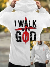 🔥Buy 3 Get 15% Off🔥Men's Walk With God Printed Casual Hoodie
