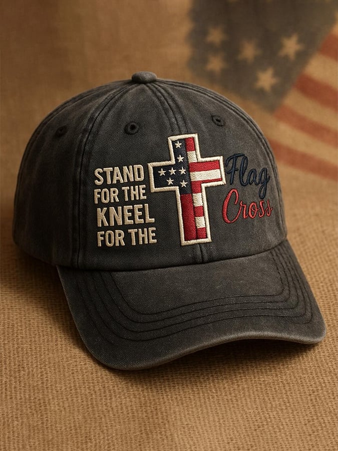 🔥Buy 3 Get 15% Off🔥Unisex “STAND FOR THE Flag KNEEL FOR THE Cross” hat
