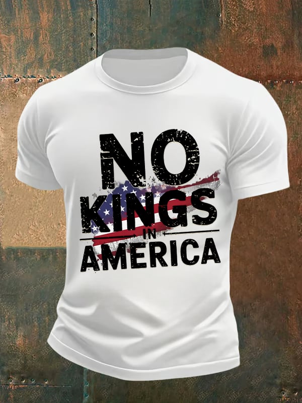 🔥Buy 3 Get 15% Off🔥Men's no kings in America print  T-Shirt